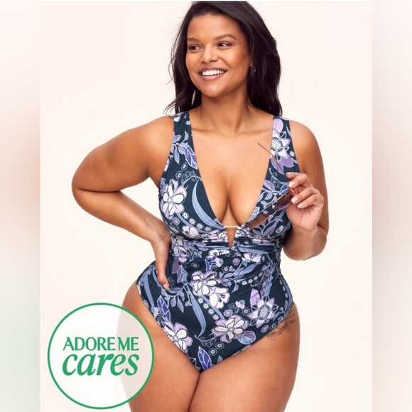 NEW NWT AdoreMe Plus Size Andria Contour One Piece Bathing Suit 🩱 - Picture 6 of 7